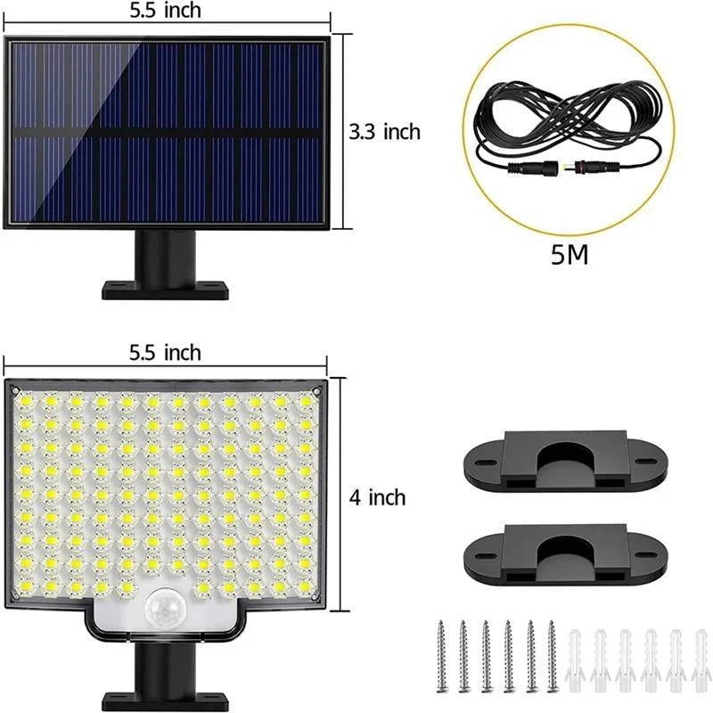 Outdoor Solar Motion Sensor Light | Adjustable Modes & Wide-Angle ...