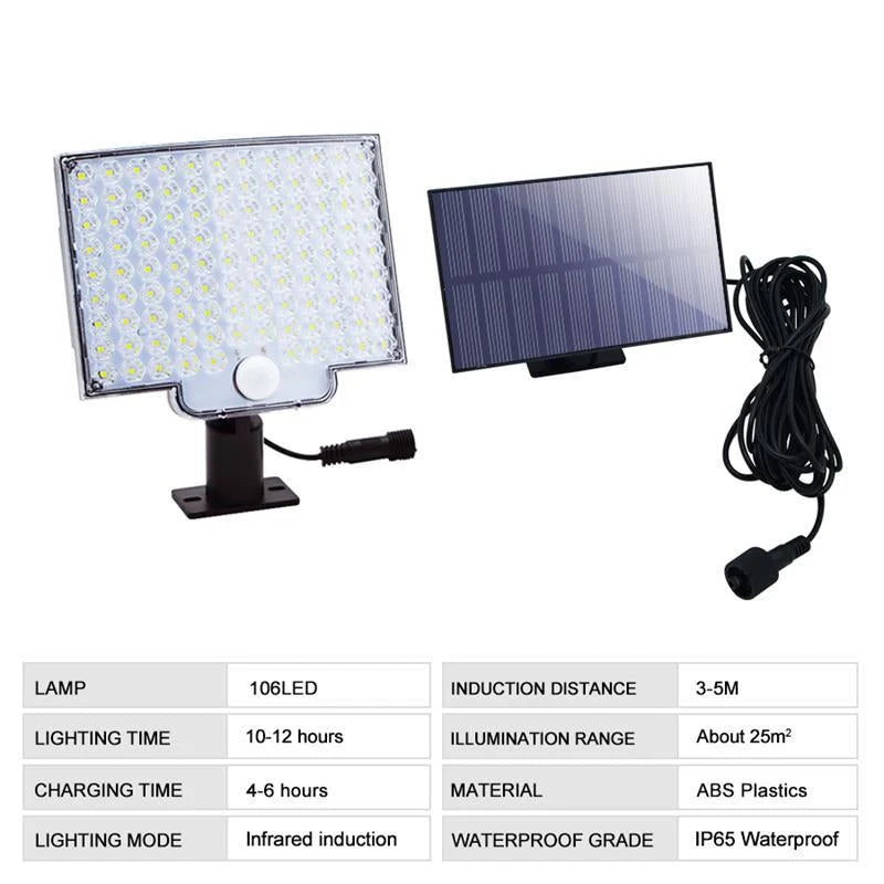 Outdoor Solar Motion Sensor Light | Adjustable Modes & Wide-Angle ...