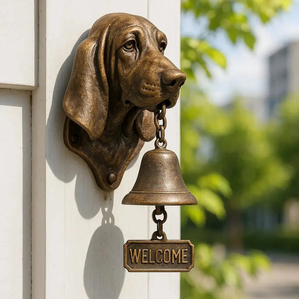 Welcome Bell | Dog Design | Antique Bronze Finish & Resin Body – Bright ...