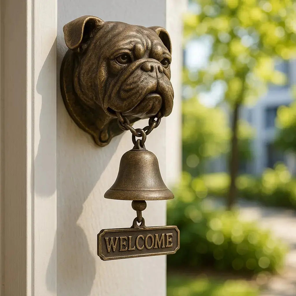 Welcome Bell | Dog Design | Antique Bronze Finish & Resin Body – Bright ...