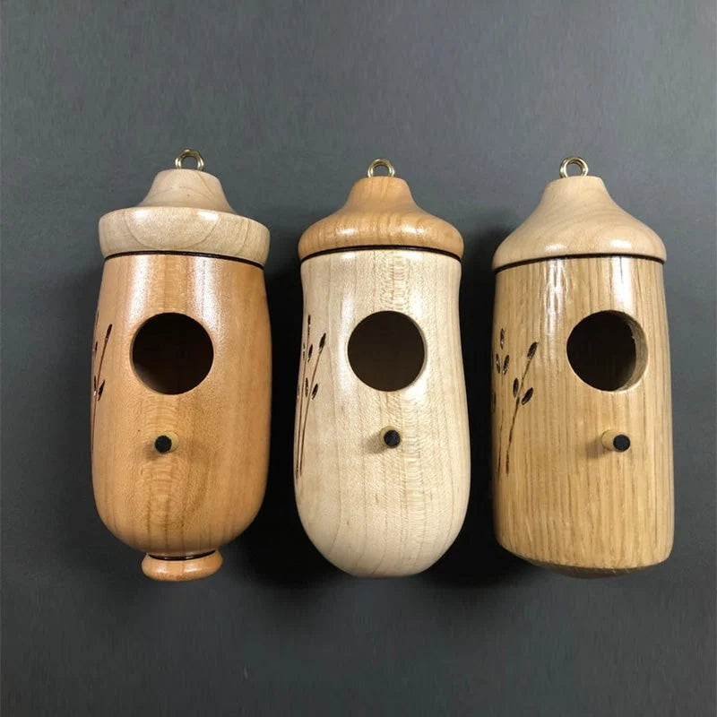 Wooden Hummingbird House | Handcrafted Natural Design | Multiple Styles ...